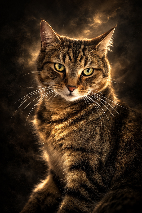 Tabby Cat Pet Portrait